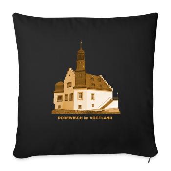 Rodewisch Castle Island Museum Vogtland Saxony - Sofa pillowcase 17,3'' x 17,3'' (45 x 45 cm) - black - Front