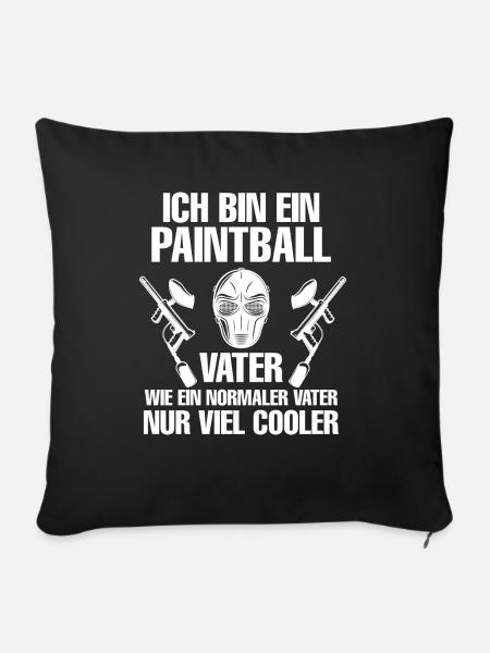 Paintball Airsoft - Sofakissenbezug 45 x 45 cm - Schwarz