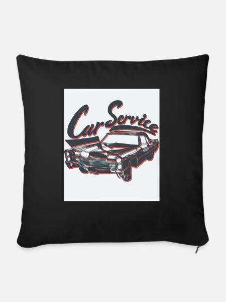 Retro Car - Sofakissenbezug 45 x 45 cm - Schwarz