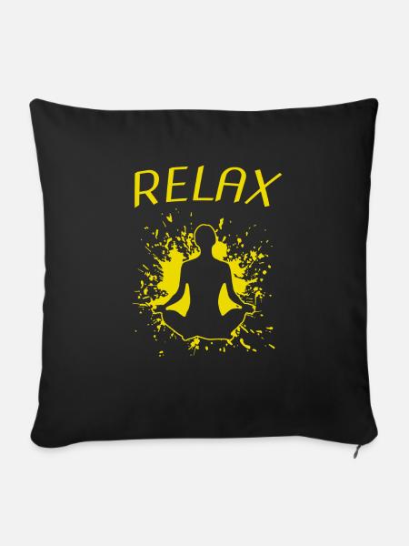 RELAX - Sofakissenbezug 45 x 45 cm - Schwarz