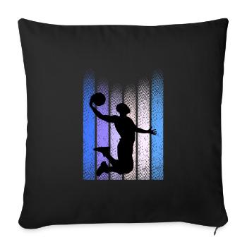 Vintage Retro Basketball Player - Sofakissenbezug 45 x 45 cm - Schwarz - Vorne