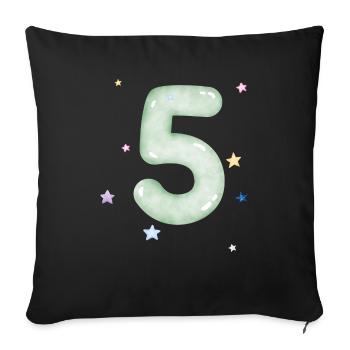 5th Anniversary Watercolor Star - Sofa pillowcase 17,3'' x 17,3'' (45 x 45 cm) - black - Front