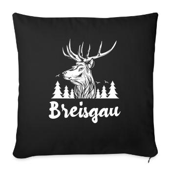 Breisgau - Sofa pillowcase 17,3'' x 17,3'' (45 x 45 cm) - black - Front