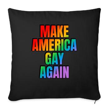 Rendez l’Amérique à nouveau gay - Housse de coussin décorative 45 x 45 cm - noir - Devant