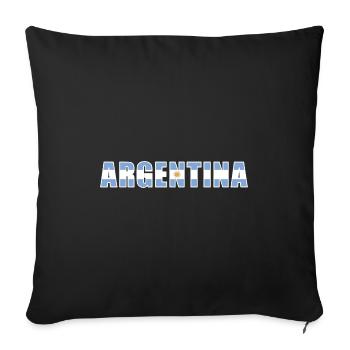 Argentina Rugby - Sofa pillowcase 17,3'' x 17,3'' (45 x 45 cm) - black - Front