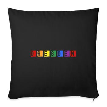 Dresden - Sofakissenbezug 45 x 45 cm - Schwarz - Vorne