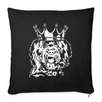 BARBET Crown Dogs Hunting Dogs Wilsigns - Sofa pillowcase 17,3'' x 17,3'' (45 x 45 cm) - black - Front
