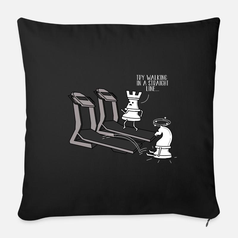 chess treadmill - Sofakissenbezug 45 x 45 cm - Schwarz