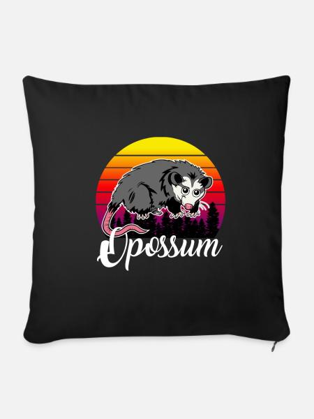 Opossum - Sofakissenbezug 45 x 45 cm - Schwarz