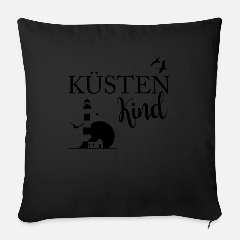Küsten Kind - Sofakissenbezug 45 x 45 cm - Schwarz