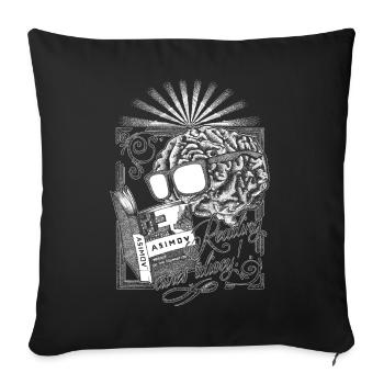 Lesen heilt Idiotie! - Schwarze Version - Sofakissenbezug 45 x 45 cm - Schwarz - Vorne
