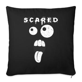 Scared Lustige Grafik - Sofakissenbezug 45 x 45 cm - Schwarz - Vorne