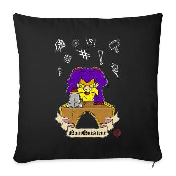 Nain inquisiteur - Nain quisiteur - Housse de coussin décorative 45 x 45 cm - noir - Devant
