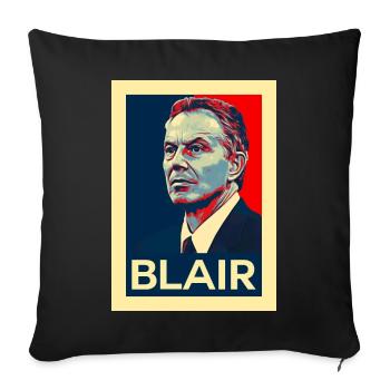 Tony Blair Politique britannique - Housse de coussin décorative 45 x 45 cm - noir - Devant