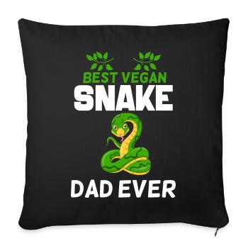 Schlangen Haustiere | Schlange Reptilien Geschenke - Sofakissenbezug 45 x 45 cm - Schwarz - Vorne