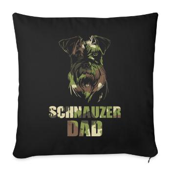 Schnauzer - Housse de coussin décorative 45 x 45 cm - noir - Devant