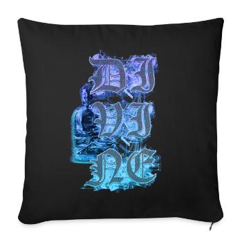 Divine Buddha Sacred Geometry Abstract - Sofa pillowcase 17,3'' x 17,3'' (45 x 45 cm) - black - Front