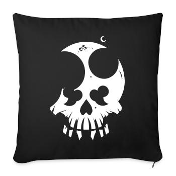 Horreur Crâne Crâne Art Crâne Gothique Heavy Metal - Housse de coussin décorative 45 x 45 cm - noir - Devant