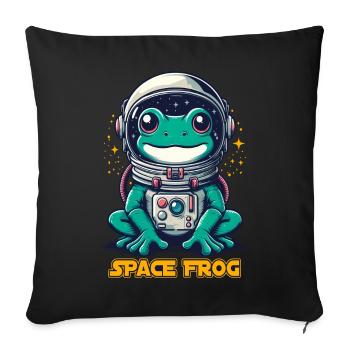 Space Frogs Toad Astronaut Costume Astronomy Funny - Sofa pillowcase 17,3'' x 17,3'' (45 x 45 cm) - black - Front