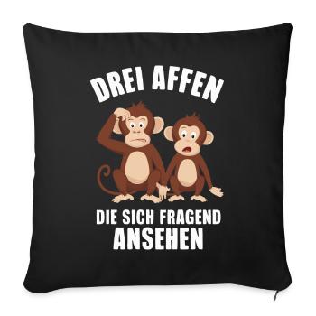 Sarcasme Ironie Drôle Paroles sarcastiques - Housse de coussin décorative 45 x 45 cm - noir - Devant