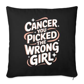 Sensibilisation au cancer Cancer Cancer du sein - Housse de coussin décorative 45 x 45 cm - noir - Devant
