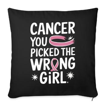 Sensibilisation au cancer Cancer Cancer du sein - Housse de coussin décorative 45 x 45 cm - noir - Devant