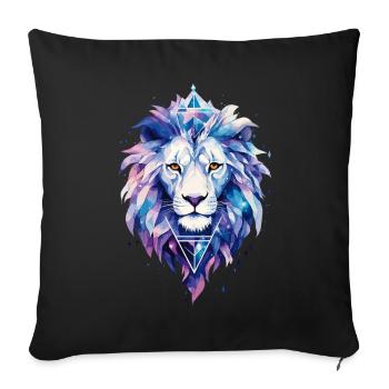 Lion Lion Head Cosmic Galaxy Universe Art - Sofa pillowcase 17,3'' x 17,3'' (45 x 45 cm) - black - Front