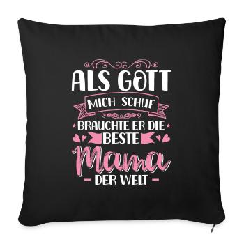 Beste Mama Der Welt Muttertag Geschenkidee Mutter - Sofakissenbezug 45 x 45 cm - Schwarz - Vorne
