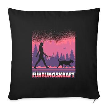 Führungskraft Hund Hundehalterin Geschenkidee Witz - Sofakissenbezug 45 x 45 cm - Schwarz - Vorne
