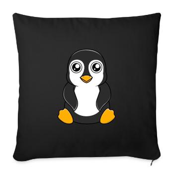 penguin - Sofa pillowcase 17,3'' x 17,3'' (45 x 45 cm) - black - Front