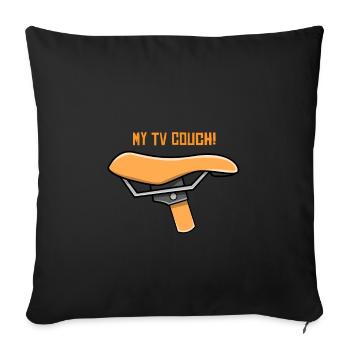 Vélo - Housse de coussin décorative 45 x 45 cm - noir - Devant