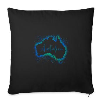 Australien - Sofakissenbezug 45 x 45 cm - Schwarz - Vorne
