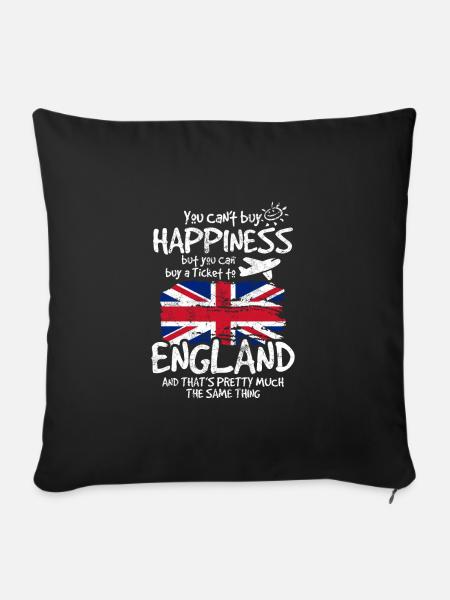England - Sofakissenbezug 45 x 45 cm - Schwarz