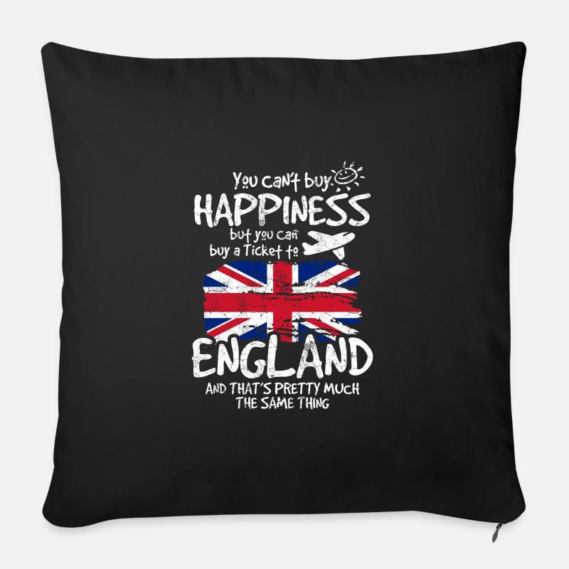 England - Sofakissenbezug 45 x 45 cm - Schwarz