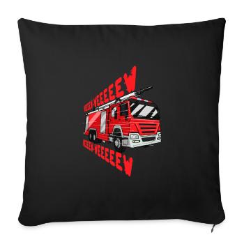 Firefighter Firetruck Fire Brigade Gift - Sofa pillowcase 17,3'' x 17,3'' (45 x 45 cm) - black - Front