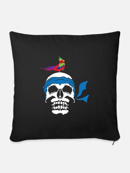 Pirat - Sofakissenbezug 45 x 45 cm - Schwarz