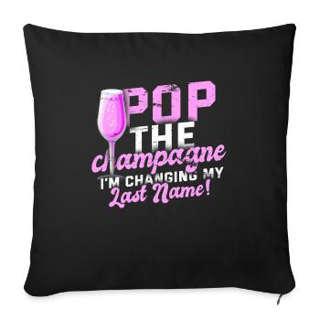 Bachelor Party Marriage Bachelorette Party - Sofa pillowcase 17,3'' x 17,3'' (45 x 45 cm) - black - Front