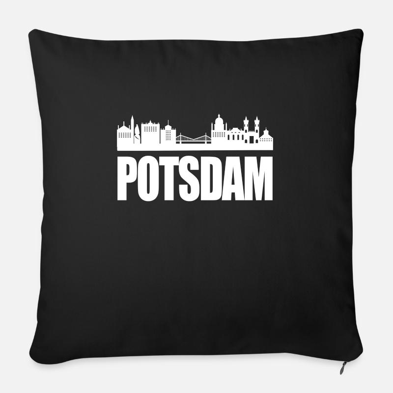 Potsdam - Sofakissenbezug 45 x 45 cm - Schwarz