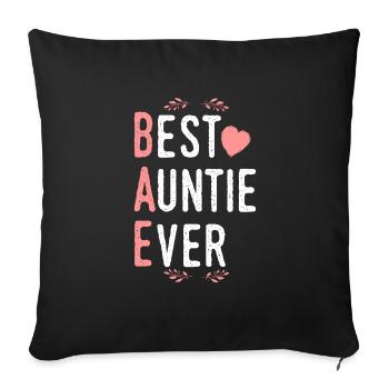 aunt - Sofa pillowcase 17,3'' x 17,3'' (45 x 45 cm) - black - Front