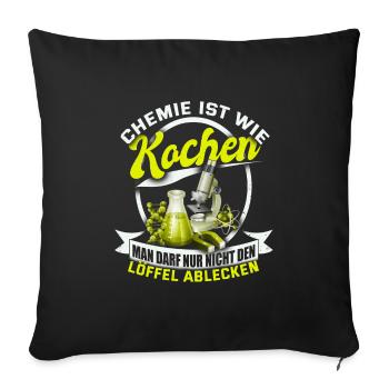 Chemie - Sofakissenbezug 45 x 45 cm - Schwarz - Vorne