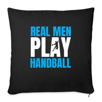 handball - Sofa pillowcase 17,3'' x 17,3'' (45 x 45 cm) - black - Front