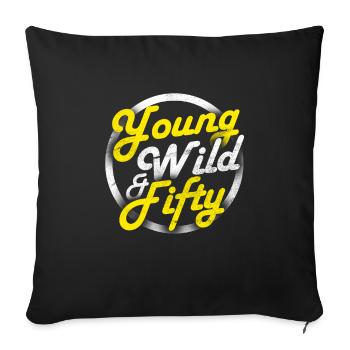 50ème anniversaire - Housse de coussin décorative 45 x 45 cm - noir - Devant