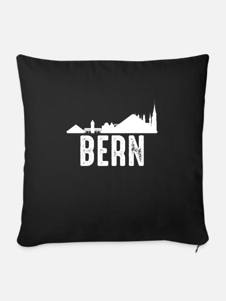 Bern - Sofakissenbezug 45 x 45 cm - Schwarz