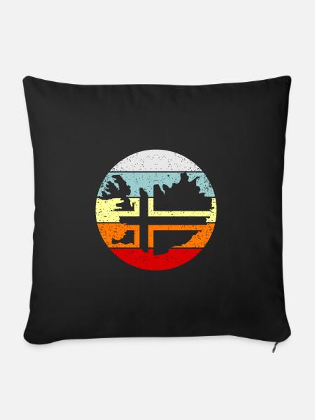 Island - Sofakissenbezug 45 x 45 cm - Schwarz