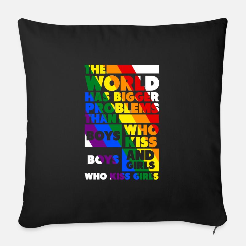 LGBT - Sofakissenbezug 45 x 45 cm - Schwarz