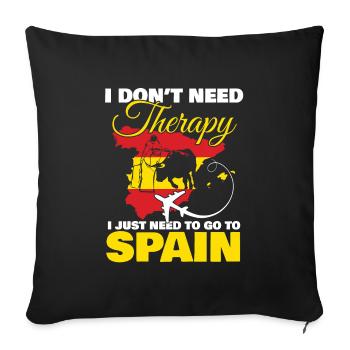 Spanien - Sofakissenbezug 45 x 45 cm - Schwarz - Vorne