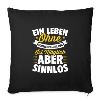 Schweden - Sofakissenbezug 45 x 45 cm - Schwarz - Vorne