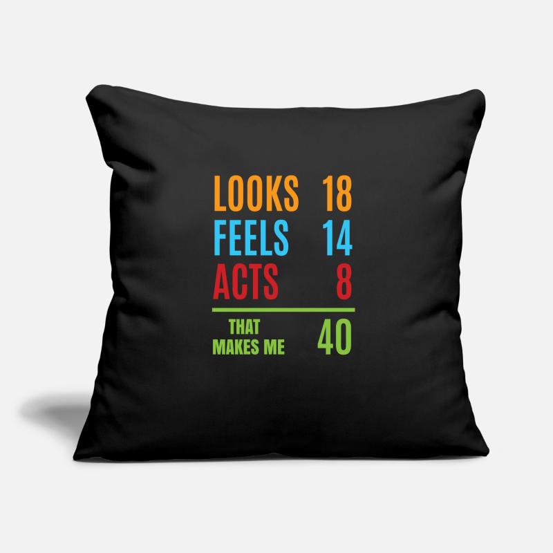 40th birthday Sofa pillowcase 17,3'' x 17,3'' (45 x 45 cm)