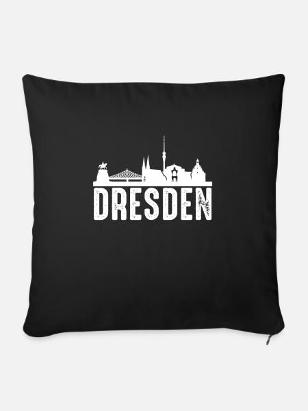 Dresden - Sofakissenbezug 45 x 45 cm - Schwarz