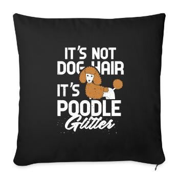 poodle - Sofa pillowcase 17,3'' x 17,3'' (45 x 45 cm) - black - Front